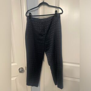 Jones New York Signature Navy Jacquard Slacks Sz 10